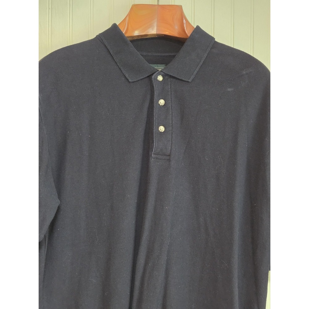 Hill & Archer Polo Shirt Mens LT Navy 100% Cotton Big Tall Short Sleeve Casual‎